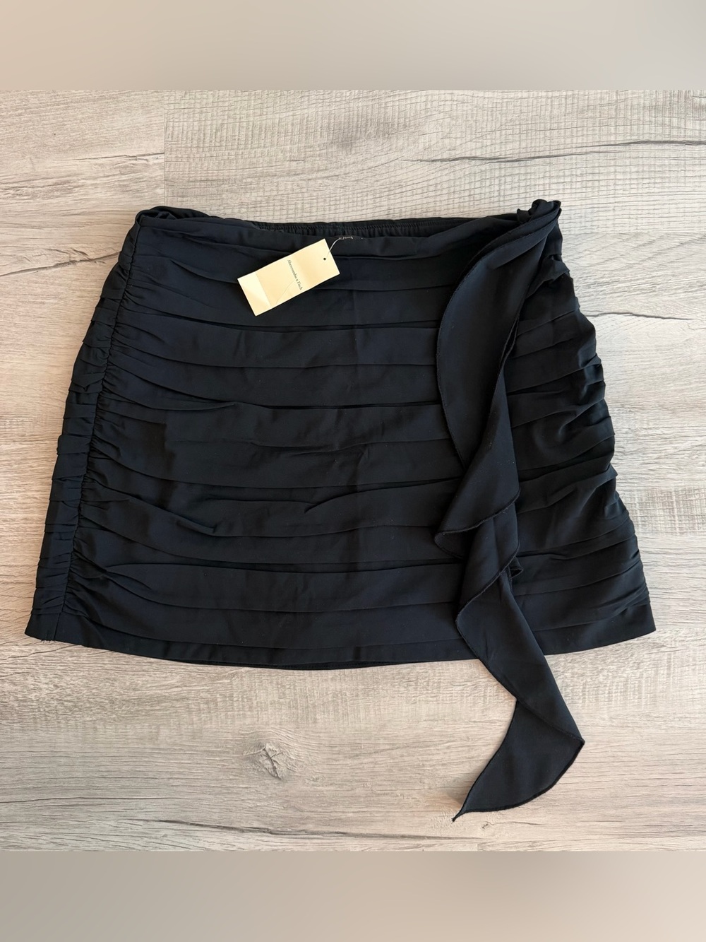 Abercrombie & Fitch Black Mini Skirt with Side Sash